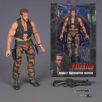 In Stock NECA KO Predator 30th Anniversary Jungle Encounter Dutch Extraction Dutch Patrol Dutch Disguise Dutch Action Figures 7