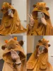 Cartoon Capybara Wearable Hooded Blanket For Adult Soft Warm Flannel Cute Capybara Hoodie Shawl Throw Cloak Wrap For Home Office 5