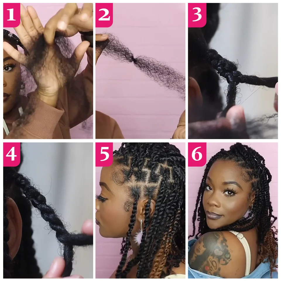 Peruvian Bulk Hair No Attachment Afro Kinky Curly Human Hair Bulk Rebecca Queen Virgin Remy Dreadlock QVR 30# Brown Braids, human hair extensions,human hair bundles,braiding hair extensions,human braiding hair