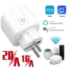 

Smart Plug WiFi Socket EU 16/20A Timing Function Tuya SmartLife APP Control Works With Alexa Google Assistant Yandex Alice