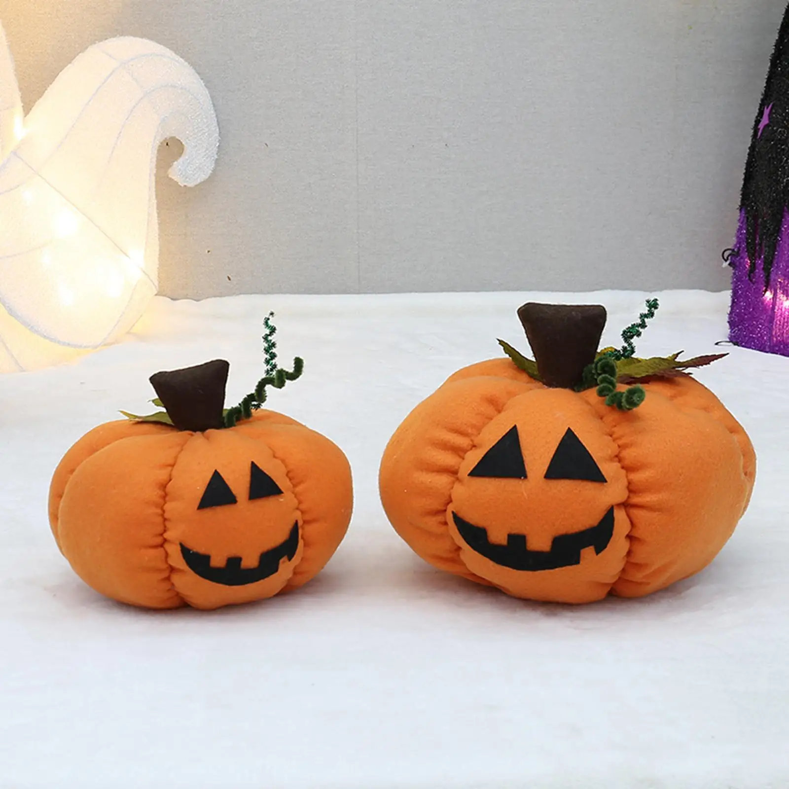 Halloween Pumpkin Ornament Home Decor Fall Harvest Thanksgiving Evil Pumpkins Statue Desk Collectibles Fall Simulated Pumpkin