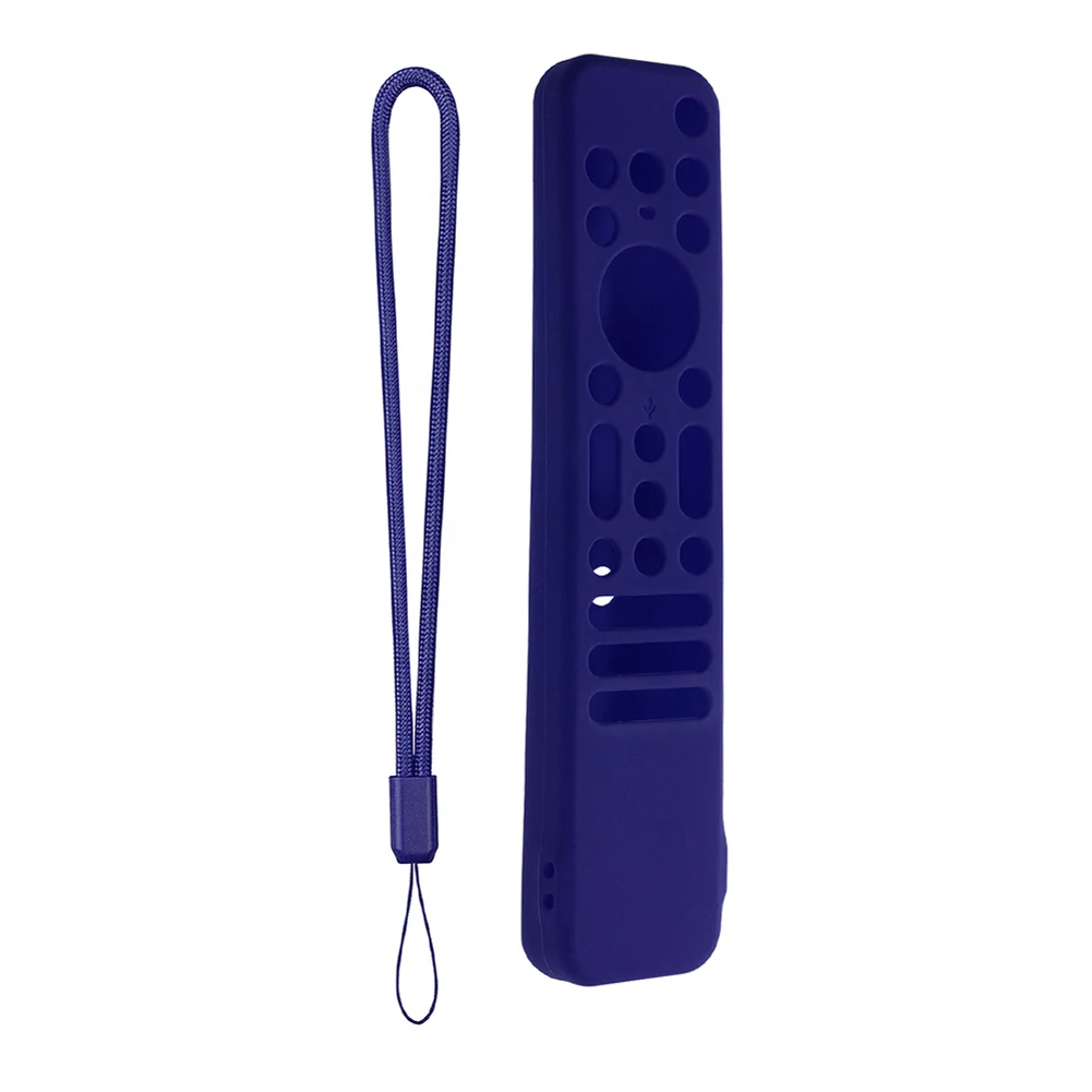 Silicone Remote Control Cover Protector Anti-slip Protective Case with Lanyard Shockproof for SONY RMF-TX810U TX811U TX910U