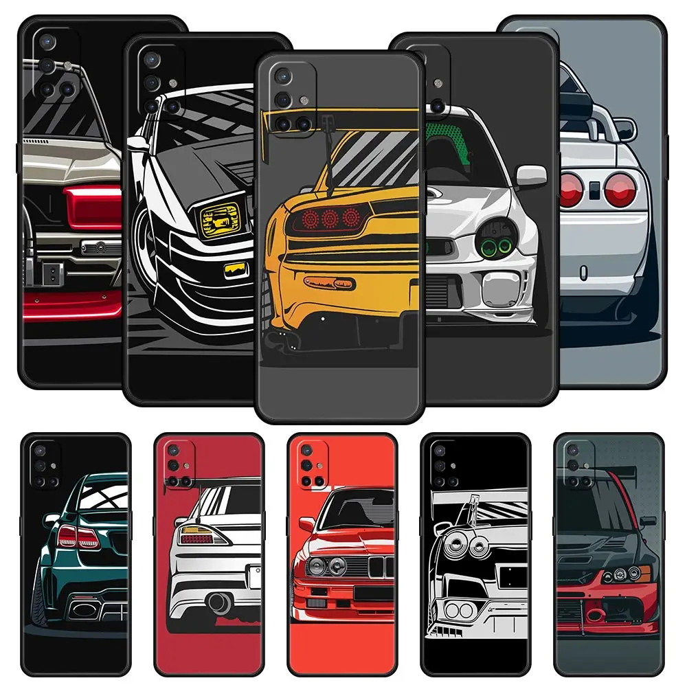 JDM Sports Car Silicone Phone Case – Sleek Japanese Design