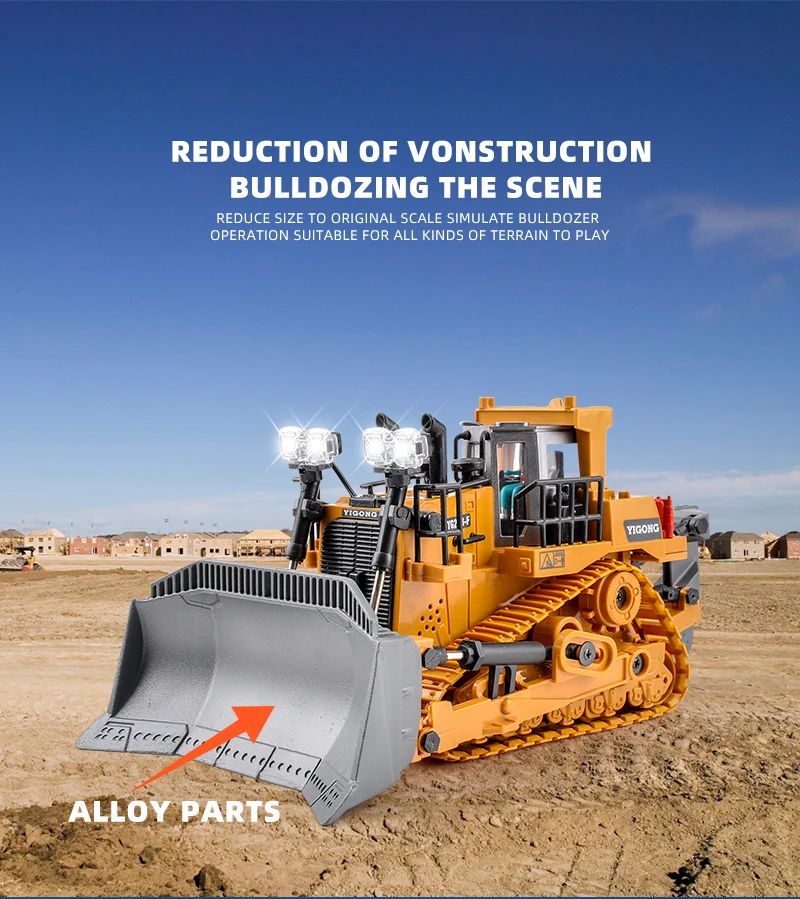 S7301b7ac66ac451eb95b5fcd3ad9a022s Kontrola pilot samochodowy Rc koparka ciągnik gąsienicowy wywrotka spychacz urządzenie inżynieryjne elektryczna zabawka dla dzieci prezent dla dzieci