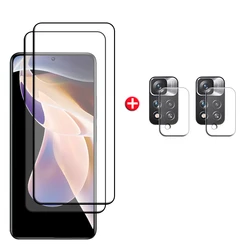 4 - in - 1 Screen and Lens Protector Set with Glass Shield for Note 11 Pro Plus 5G (2 Glass and 2 Lens)