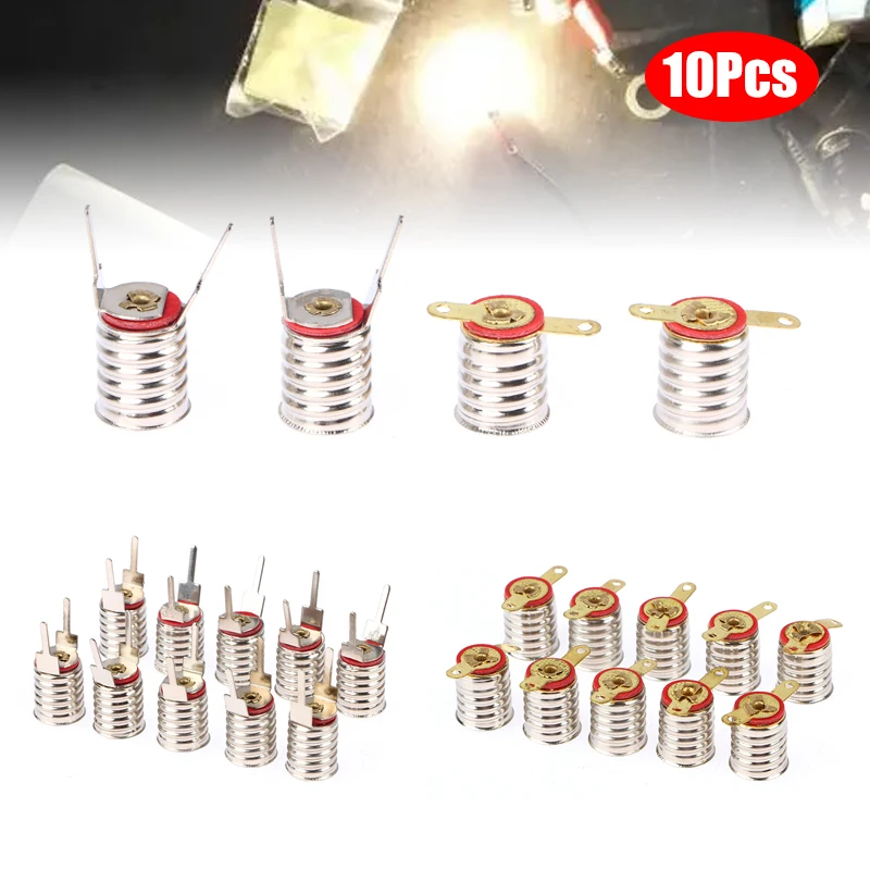 10Pcs High Quality E10 Lamps Base Holder Bulbs Light Base Socket Home Experiment Circuit Electrical Test Accessories