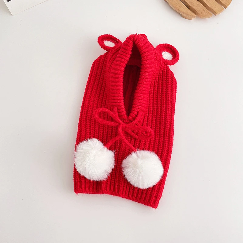 

Детский вязаный шарф с капюшоном, шапка-шарф с помпоном для девочек и мальчиков, шарфы 2022, зимние детские теплые аксессуары для улицы, женская одежда