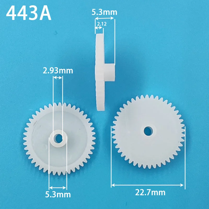 Transmission Gear 443A Thick 0.5M 23MM Modulus 0.5 44 Teeth 3MM Hole Plastic Disc Toy Accessories 10PCS/LOT