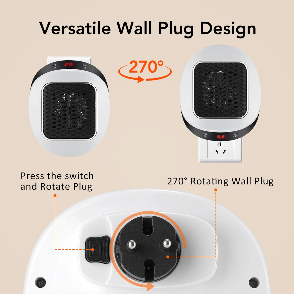Portable Electric Heater with Remote Control for Home Use
