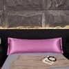 1pc 100% Waterproof  Silky satin Pillow Protector, satin body Pillowcase Protector  Soft Comfortable long Pillow Covers 3