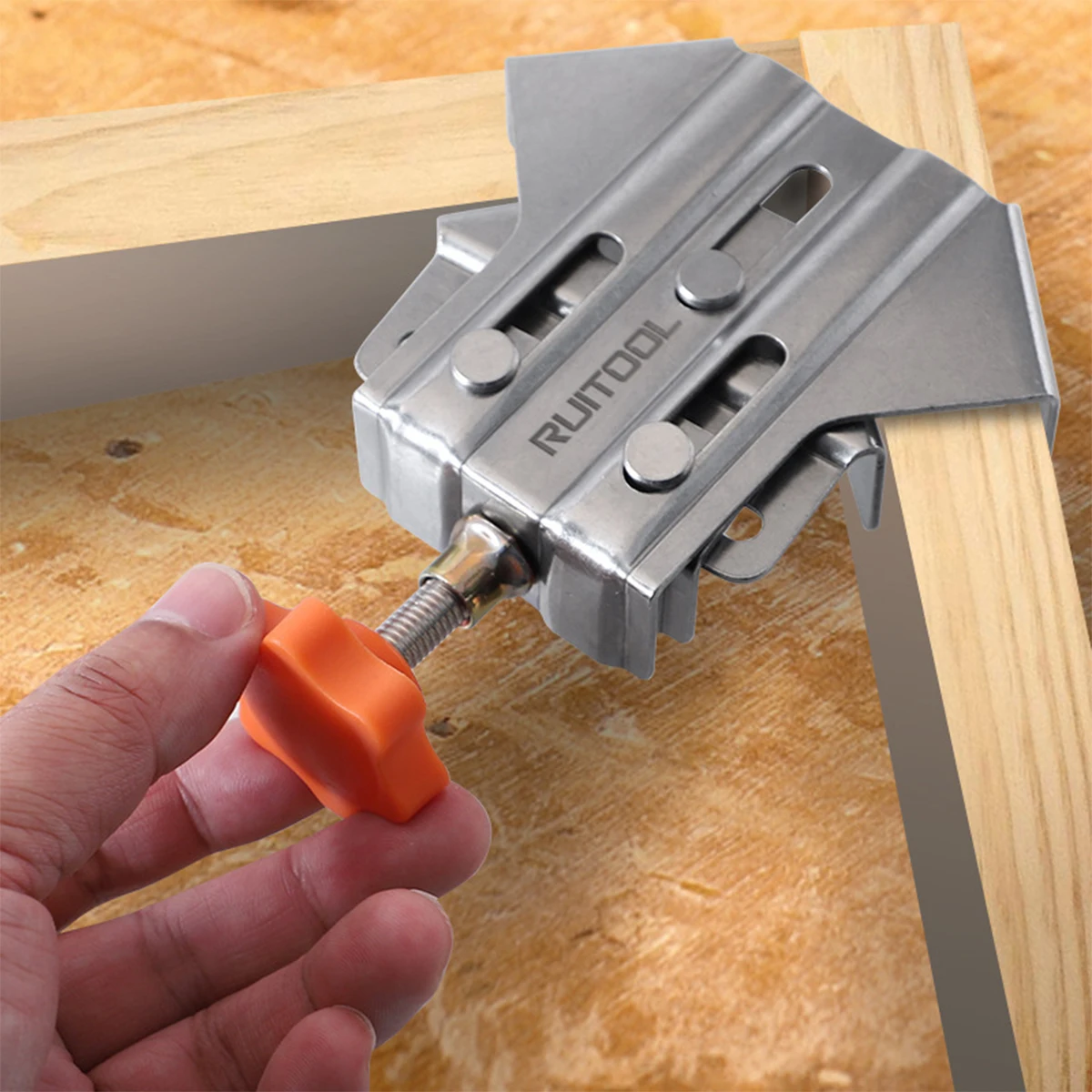 Ângulo Direito Clamp Quick Splicing Clamp 90 Graus Fixação Clamp Craft Frame Grampos Ferramenta Carpintaria 1pc Aço Inoxidável