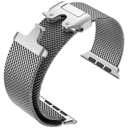 Enhanced Titanium Milanese Loop Watch Band Strap - S10 42MM (03 Sliver)