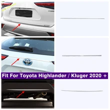 

Rear Tailgate Trunk Door Lid & Upper Tail Overlay Door Strips Cover Trim For Toyota Highlander 2020 - 2022 Accessories Exterior
