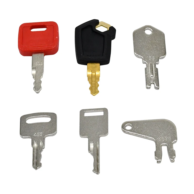 7Pcs Heavy Equipment Ignition Key Set 5P8500 5P-8500 Compatible with Caterpillar Compatible with Case JCB