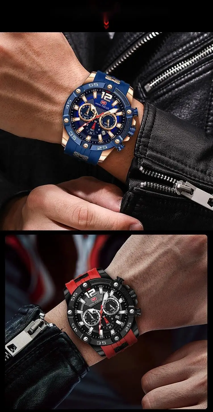 New Watch MINI FOCUS Sports Watch Casual Men's Watch Waterproof Quartz Watch Multi Functional Glow Men's Watch 0349G_voghion.com