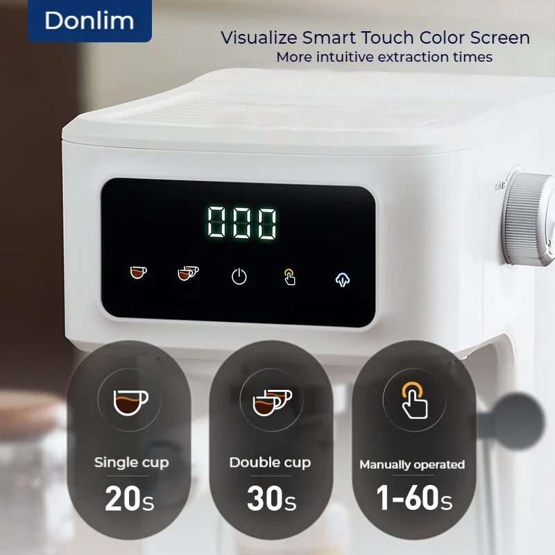 Espresso Machine 220v 15Bar Home Use Touch Screen Semi-automatic Coffee Machine