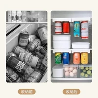 Étagère de rangement pour réfrigérateur, tiroir, égouttoir à vaisselle, porte-boissons, étagère de rangement pour aliments en plastique, organisateur de cuisine, accessoires de cuisine 4