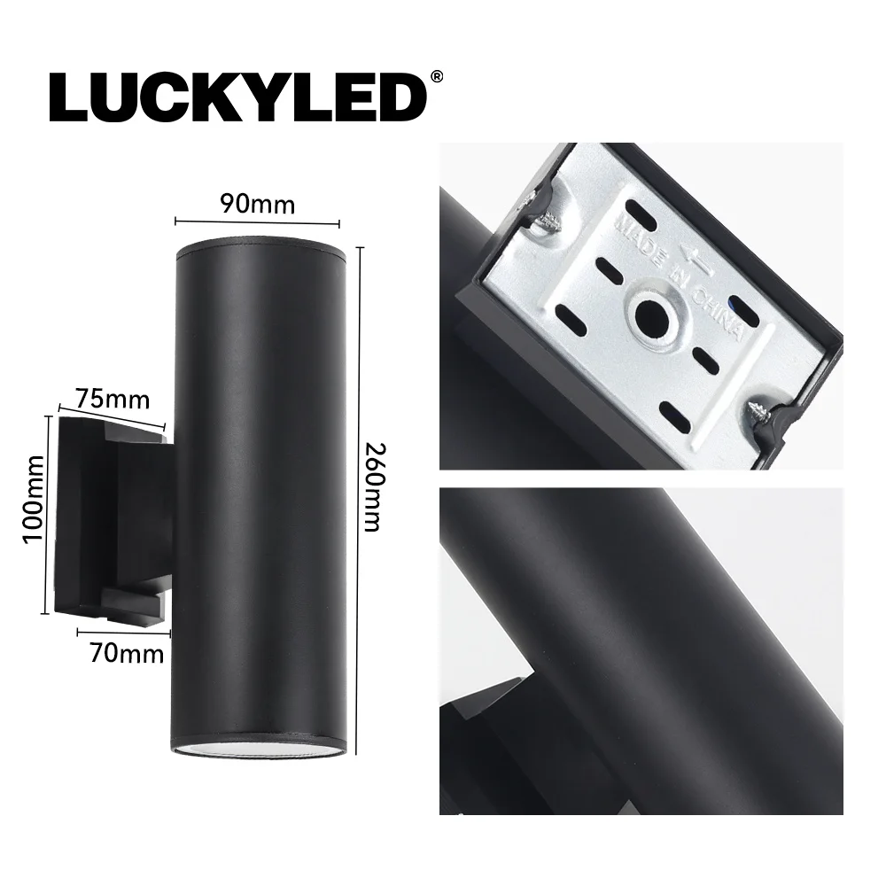 LED Wall Lamp Decor Wall Light LED E27 Bulb Waterproof socket Plastic Sconce Outdoor External Stairs Lights Entrance Fixture