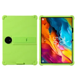 Multi - Color Silicone Shockproof Case with Hidden Stand and Full Protection for TCL NXTPAPER 14.3In (Green)