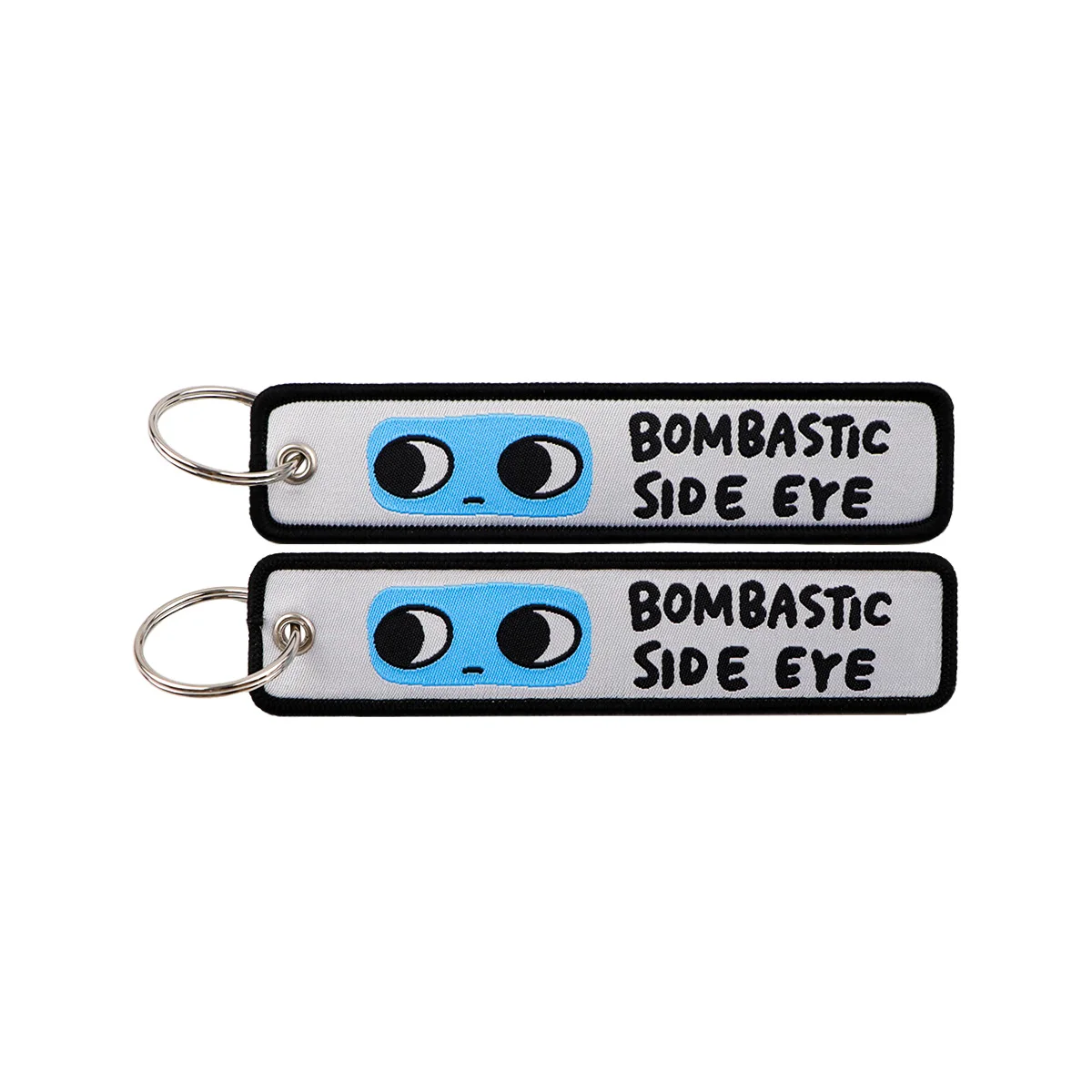 Humorous Embroidered Keychain - Key Ring Holder Accessory and Gift