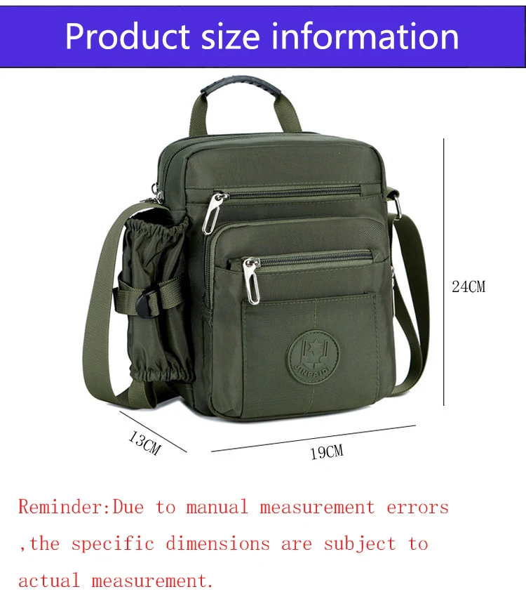 Men's Shoulder Bag Summer Trend Large Capacity Casual Convenient Fashion Nylon Waterproof Outdoor Crossbody Bags