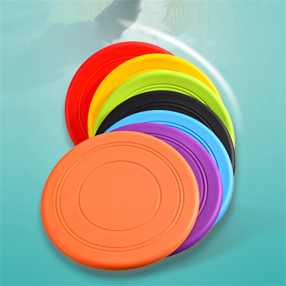 Colorful Silicone Flying Saucer For Dog Cat Playing Game Flying Discs