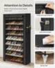 SONGMICS Shoe Rack, 9 Tier Shoe Organizer with Nonwoven Fabric Cover, Shoe Storage Shelf for 40-50 Pairs of Shoes, Entryway 4