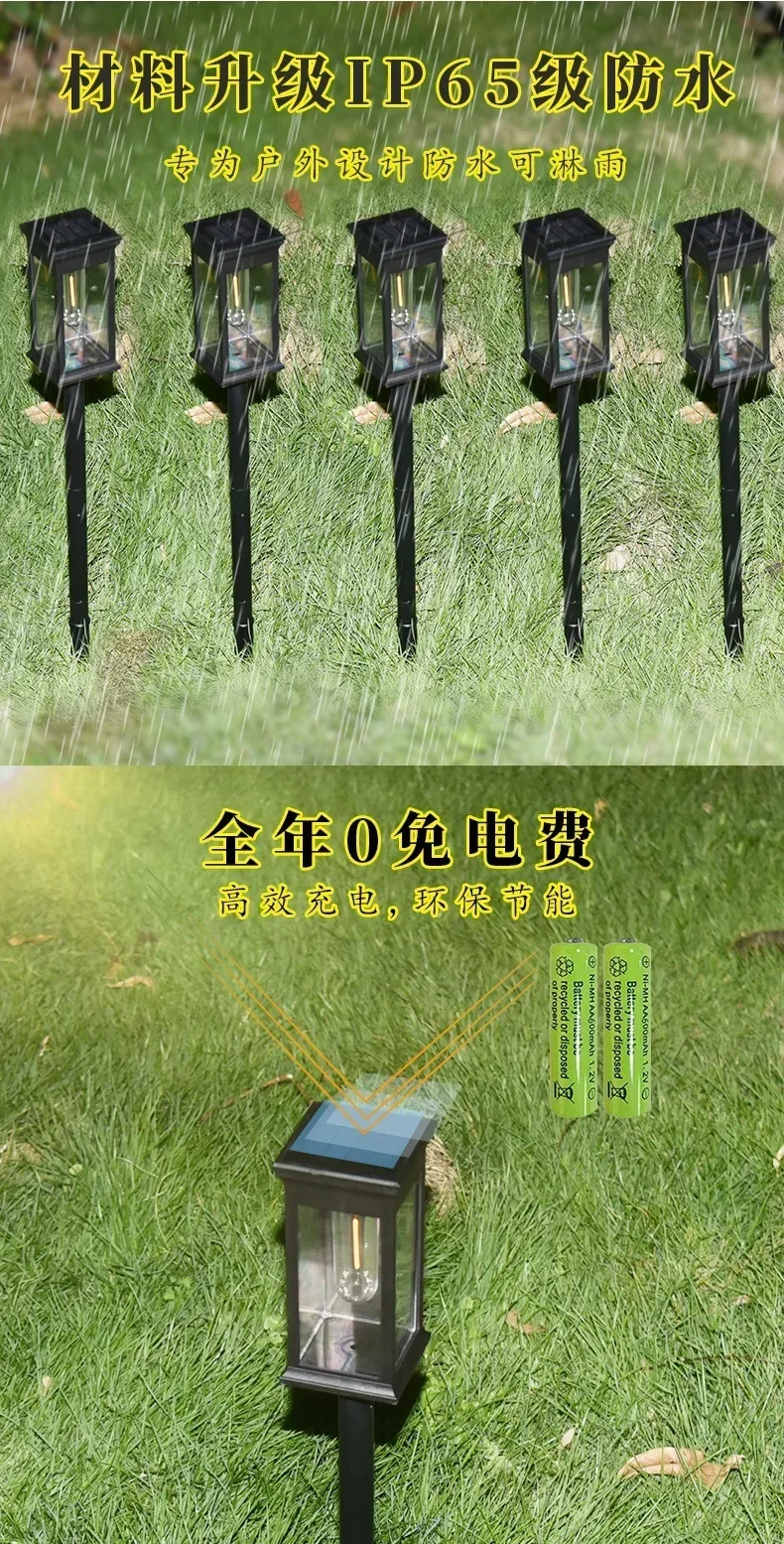Description Picture 3 of itemSolar Pathway Lights LED Solar Lights Outdoor Waterproof Glass Solar Garden Lights Landscape Lighting for Yard Lawn Walkway