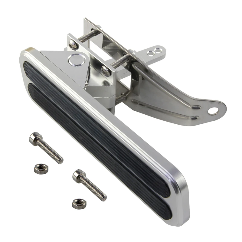 BILLET POLISHED ALUMINUM FLOOR MOUNT GAS THROTTLE PEDAL FIT FOR CHEVY FORD MOPAR UNIVERSAL BLACK/SILVER gas throttle pedal