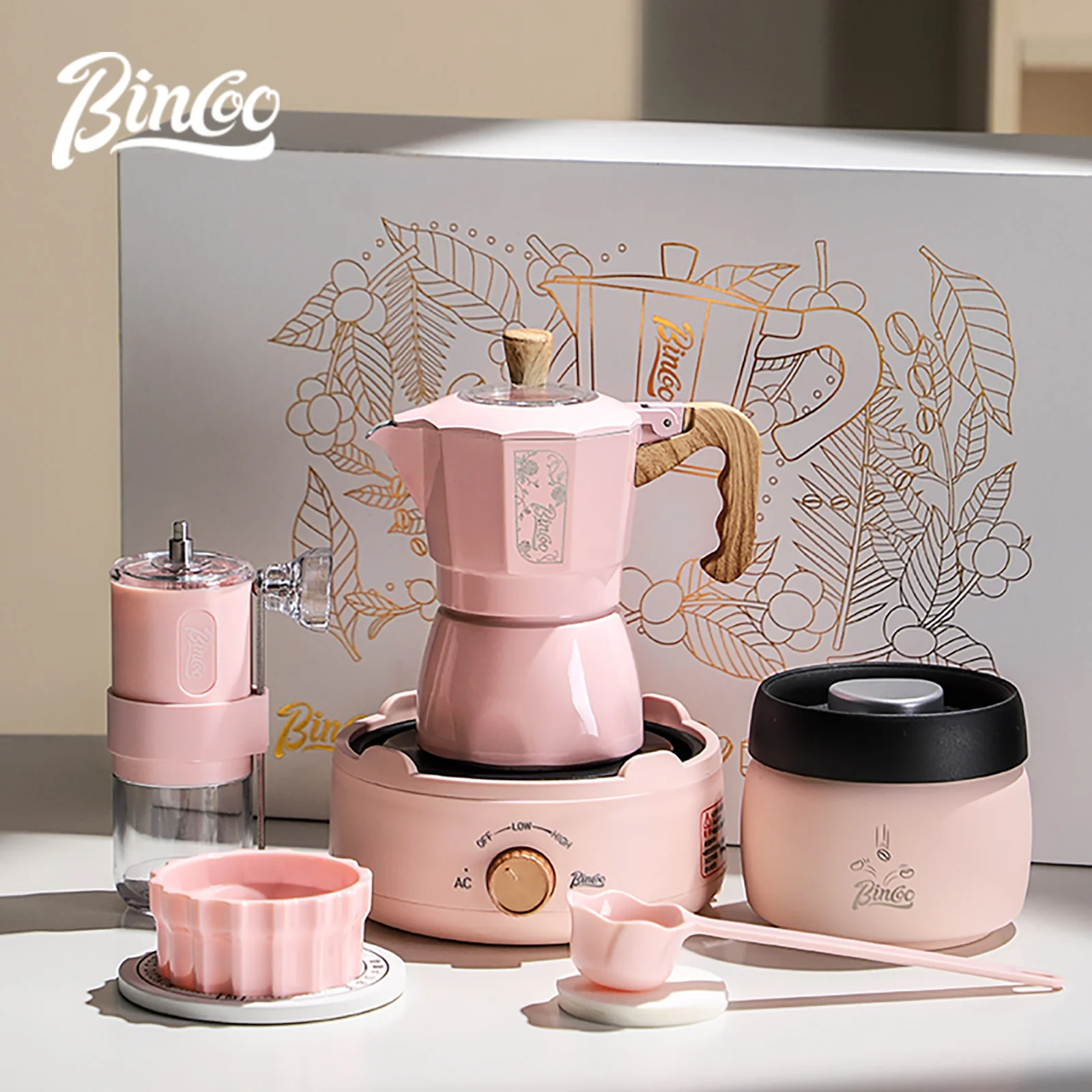 إبريق قهوة إسبريسو فاخر، صنع يدوي-بينكو