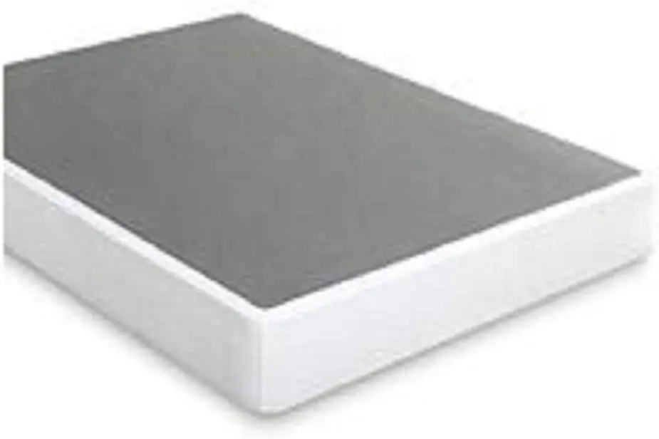 

ZINUS No Assembly Metal Box Spring, 9 Inch White Mattress Foundation, Sturdy Metal Structure, Split Queen
