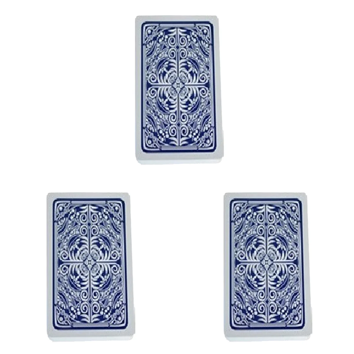 BAAU 3X Poker Cards Waterproof Hold'Em Playing Cards Black Jack Plastic Game Card Poker Game Board Card-Blue