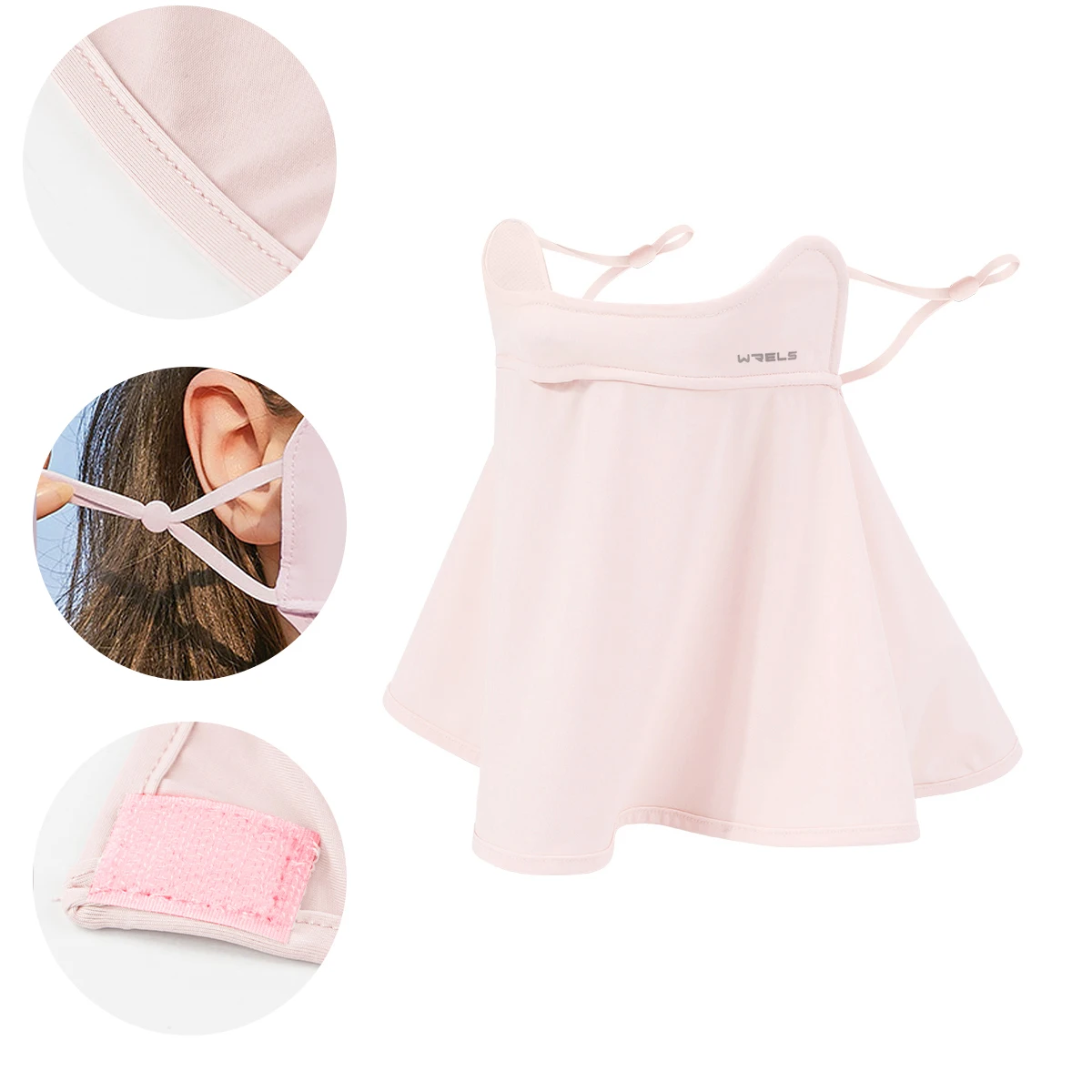 WRELS Ice Silk Cycling Mask UV Protection Breathable Neck Gaiter Face Cover Summer Outdoor Sports Men Women Running Hiking Mask