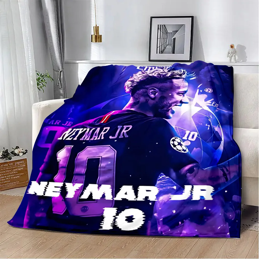 Printed Blanket Football star N-NeymarS Picnic Blankets Warm Blanket Soft and Comfortable Blanket Home Travel Birthday Gift 5