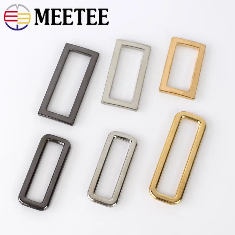 Meetee 10Pcs 20-40mm Metal Luggage Accessories O D Ring Bag Connect Buckle DIY Backpack Leather Craft Strap Hang Decor Material