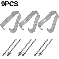 Alloy Replacement Pen Nibs for Sturdy Metal Marker Pencil Tips (6 Nib 3 Clip)