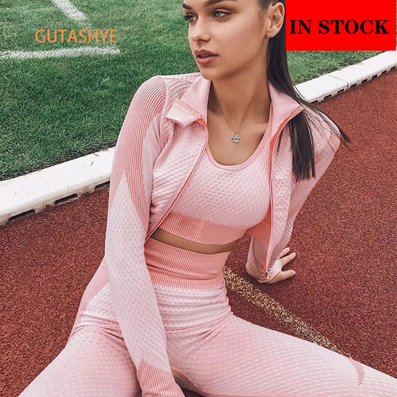 Seamless Women Yoga Sets Female Sport Gym Suits Wear Running Clothes Women  Fitness Sport Yoga Suit Long Sleeve Yoga Clothing - AliExpress