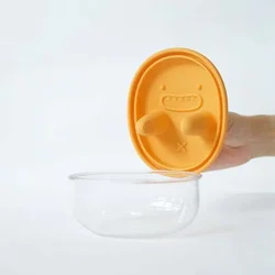 Crumb - Free Cartoon Snack Box - Food - Grade Silicone Storage Solution (1pcs   Orange)