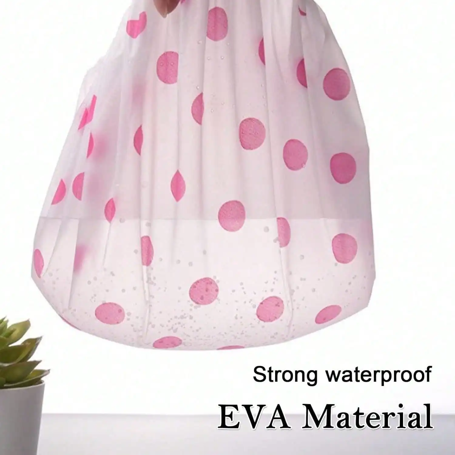Waterproof Plastic Shower Cap for Bathroom and Spa