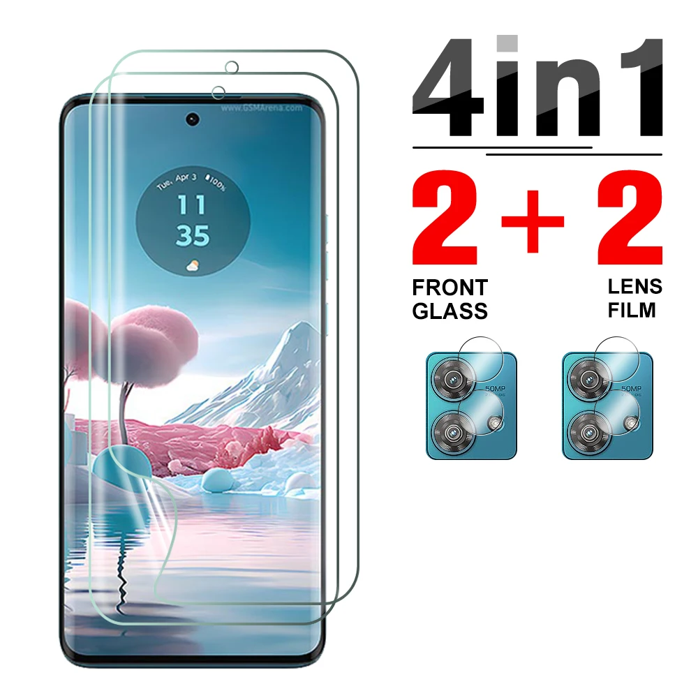 

4 в 1, Гидрогелевая пленка для камеры Motorola Edge 40, 6,55 дюйма