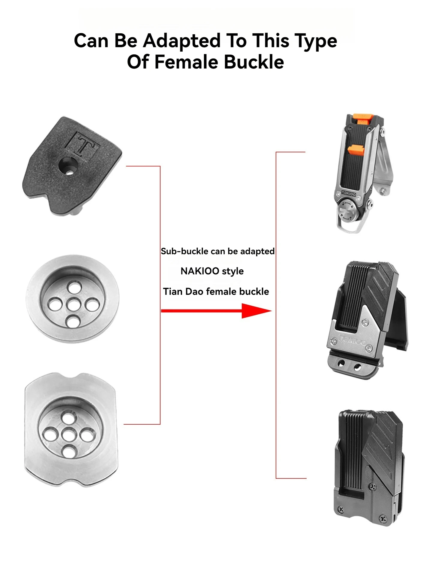 New Narrow Quick-hang Buckle with Bits Hook - for Tape Measure Electric Drill Modified Electrician