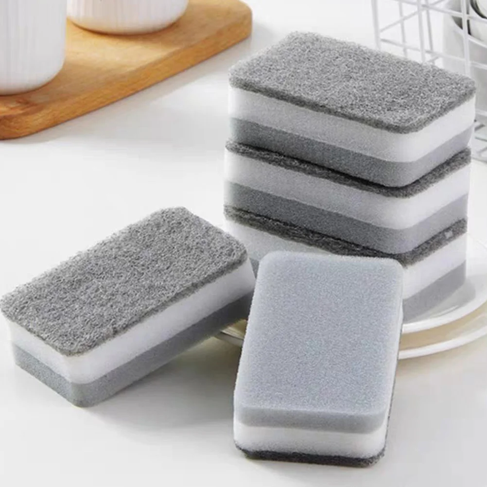 

10 Pcs Detergent Sponge Scouring Pad Pans Non Scratch Cellulose Scrubber Sponges for Cleaning
