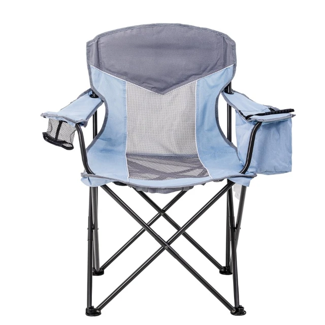 Ozark Trail Oversized Mesh Camp Chair with Cooler, Blue/Aqua and Grey, Adult  - AliExpress