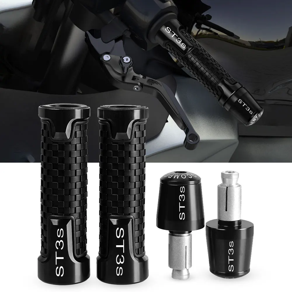 

Handle Grips Ends 7/8" Handlebar Rubber Gel Hand Grips Brake Hands FOR DUCATI ST3S 2003 2004 2005 2006 2007 2008 2009 2010 2011