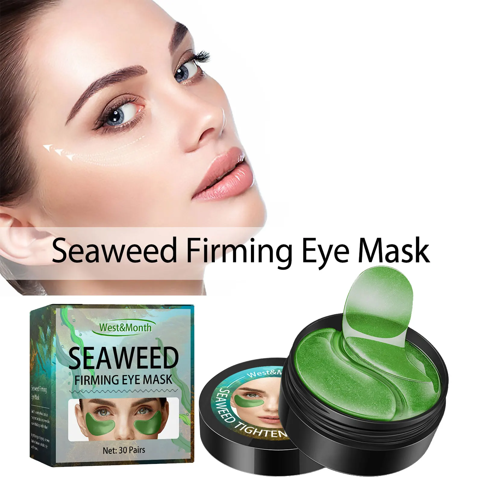 Seaweed Eye Mask Anti Dark Circles Eye Bags Removal Lifting Firming Fade Eye Fine Lines Anti Wrinkle Moisturizing Eye Patches 5