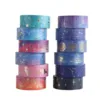 12/24/48 rolls Gold Foil Starry Sky Washi Tape Set- Premium Adhesive Stickers For Scrapbooking, Crafting & Holiday Party Decor 4