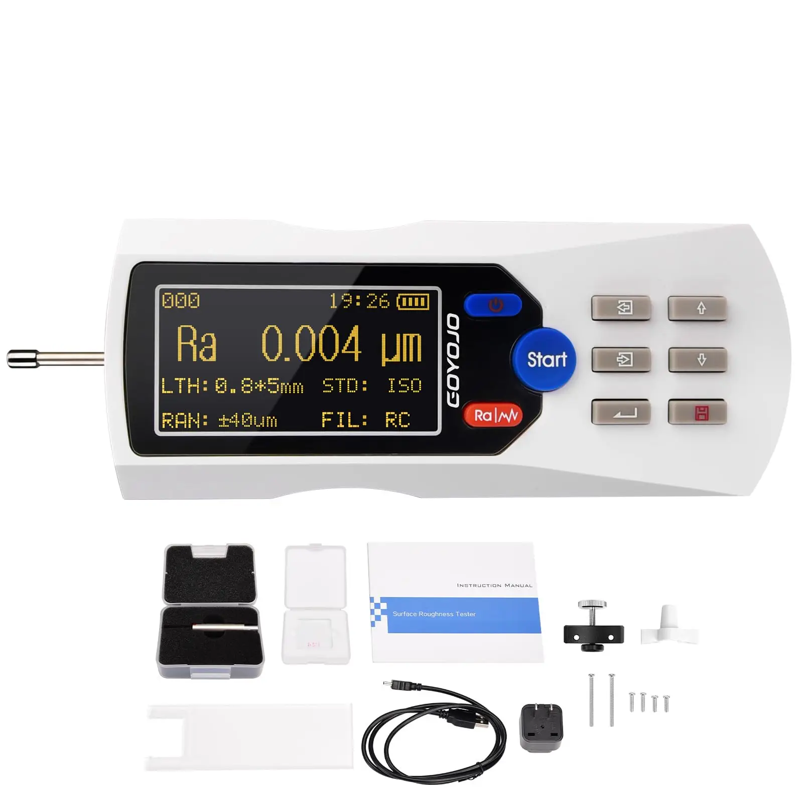 Digital Surface Roughness Tester Meter with LCD Display Handheld Measuring Instr