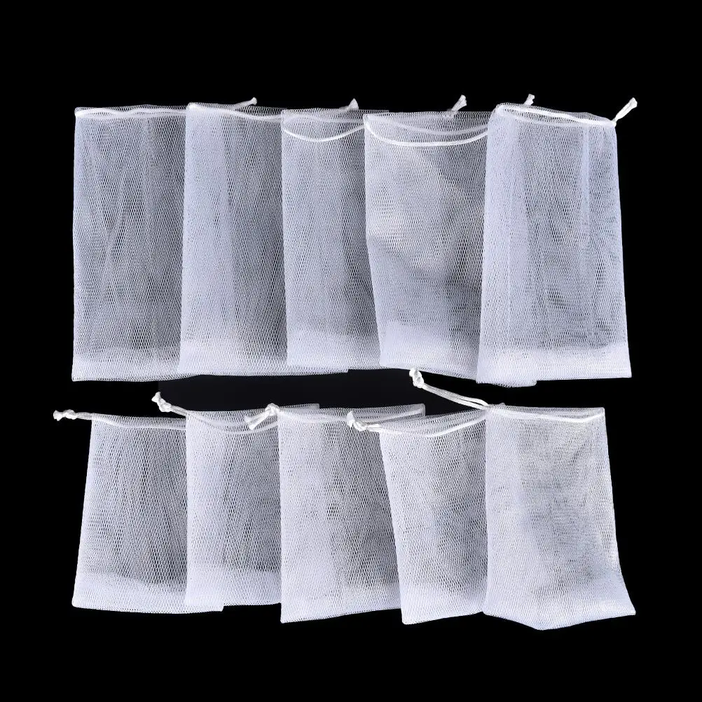 5pcs/lot Soap Bag Foam Mesh Soaped Glove Bathroom Cleaning Gloves Mesh For Foaming Cleaning Bath Soap Net Bath Sponges