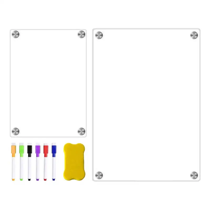 

Dry Erase Board for Fridge portable Fridge Whiteboard reuseable Planner Schedule Fridge Magnet eraseable fridge schedule board