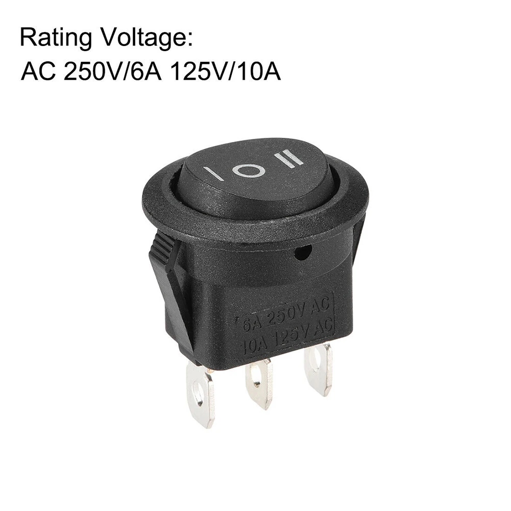 Interruttore A Levetta A Bilanciere Rotondo On/Off Da 20Mm Tappo Spdt Automobilistico Con Interruttore A Pulsante In Plastica Per Accessori Per Elettr